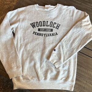Champion Woodloch PA Crewneck Sweatshirt Heather Gray